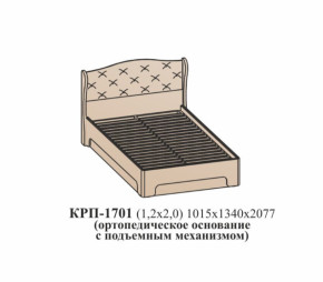 Кровать ЭЙМИ с подъемным механизмом КРП-1701 Бодега белая/патина серебро (1200х2000) в Нижней Туре - nizhnyaya-tura.germes-mebel.ru | фото